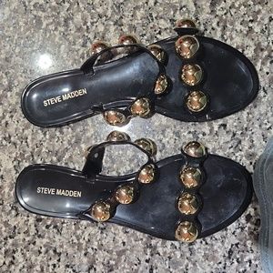Steve Madden Gold Bubble Sandals